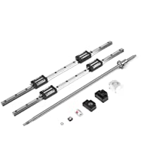 Kit de grabado CNC- 2 piezas de riel de guía lineal HGR20-1000mm y 1 pieza de tornillo de bola RM1605-1000mm y BF12-BK12…